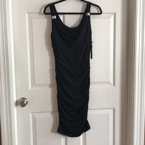 Instantly slimming little black dress